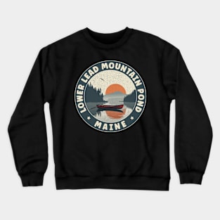 Lower Lead Mountain Pond Maine Sunset Crewneck Sweatshirt